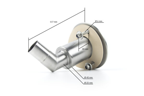 Stainless steel exhaust adapter for yachts or boats