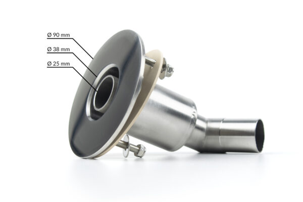 Stainless steel exhaust adapter for yachts or boats