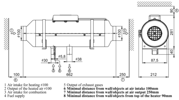 Autoterm Air 9D (Planar 8DM) Drawing