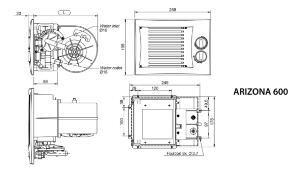 ARIZONA 600 - Liquid heat exchanger with fan