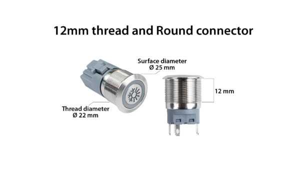 AT13-0002-AF0 12mm with round connector