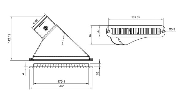 Narrow Difuser ATR2-DN603D-BK drawing